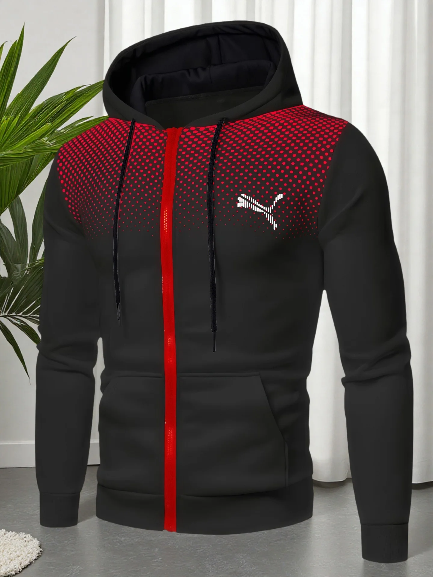 Autumn Men's Sportswear Long Sleeved Hooded Sweatshirt Zipper Cardigan Jacket Men's Hooded Sweatshirt Slim Fit Men's Clothing