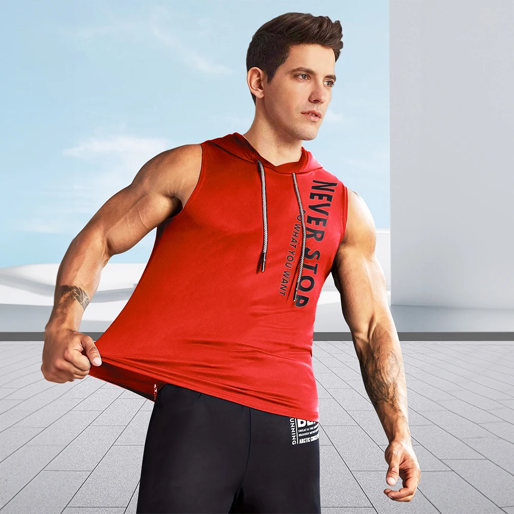 Summer Large Size Men\'s T-shirt Sleeveless Bottom Shirt Fitness Bottom Shirt Men Muscle Bodybuilding Vest T-shirt New Sportswear