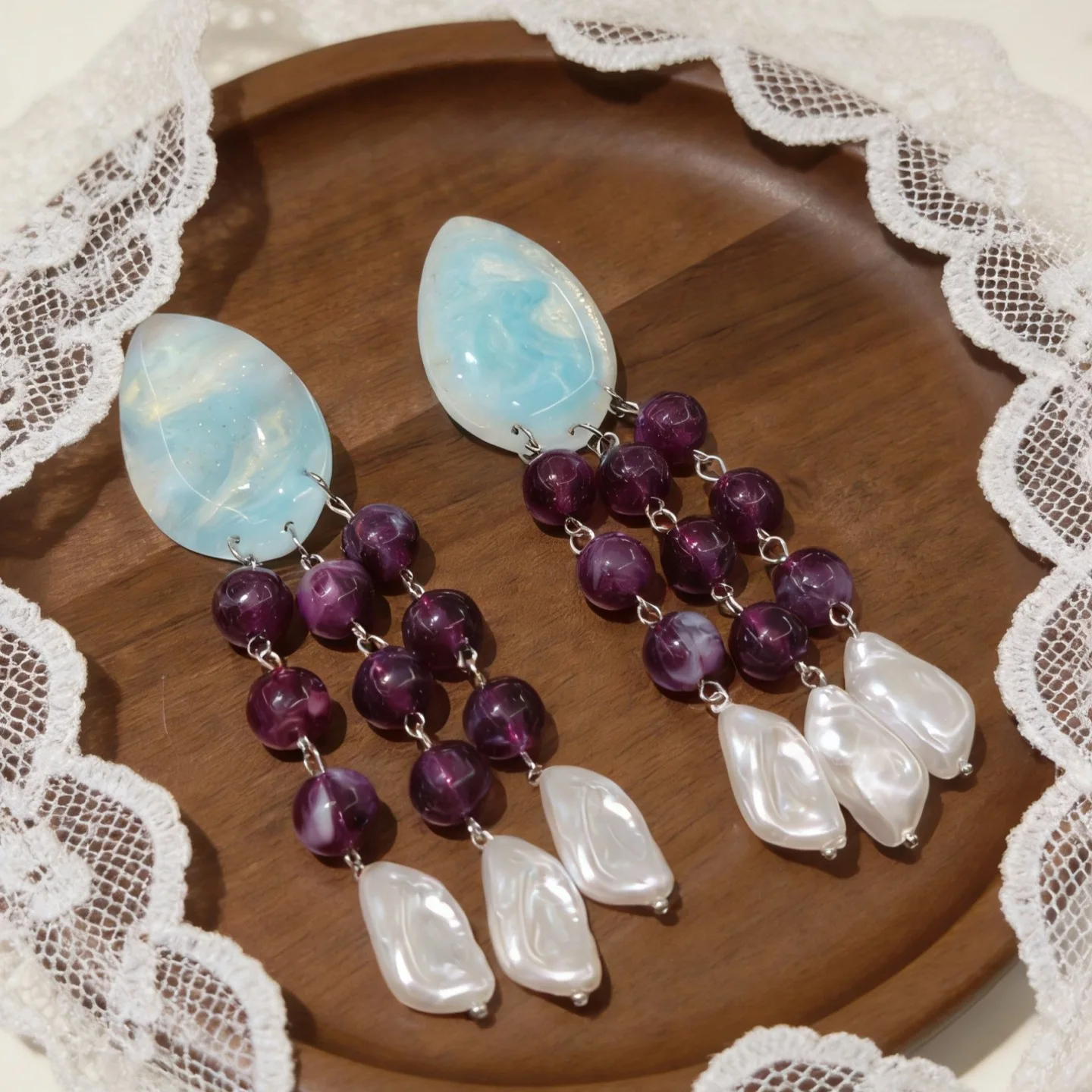 

Luxury Crystal Statement Fashion Metallic Long Tassel Earrings Top Grade Baroque Style New Jewelry Christmas Gifts