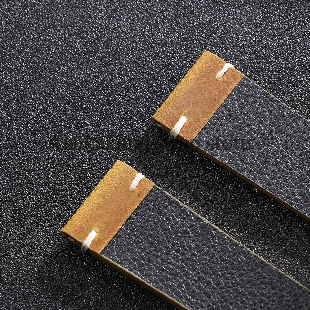 خمر لينة جلد طبيعي حزام الساعات ريترو حزام ل Seiko لسامسونج 7/6/5/4/3 الرجال النساء حزام 18 مللي متر 20 مللي متر 21 مللي متر 22 مللي متر سوار