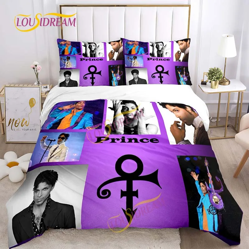 American singer Prince Rogers Nelson homemade bedding set Soft duffel cover pillowcase music sheet set