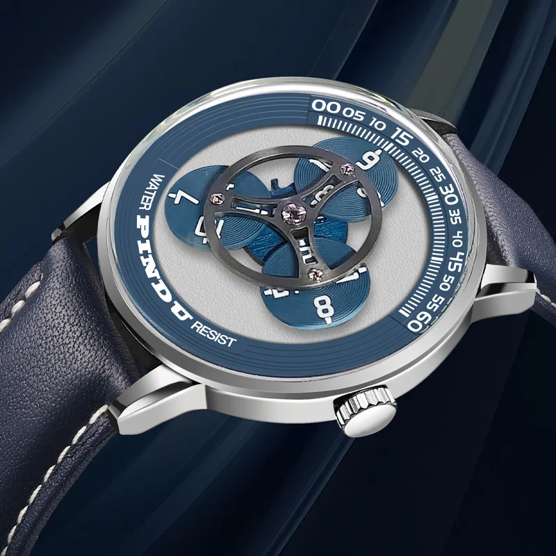 PINDU Brand Design New Luxury Mechanical Watch Men Miyota 8215 Movement Men's Watch Stainless Steel Waterproof Automatic Watch