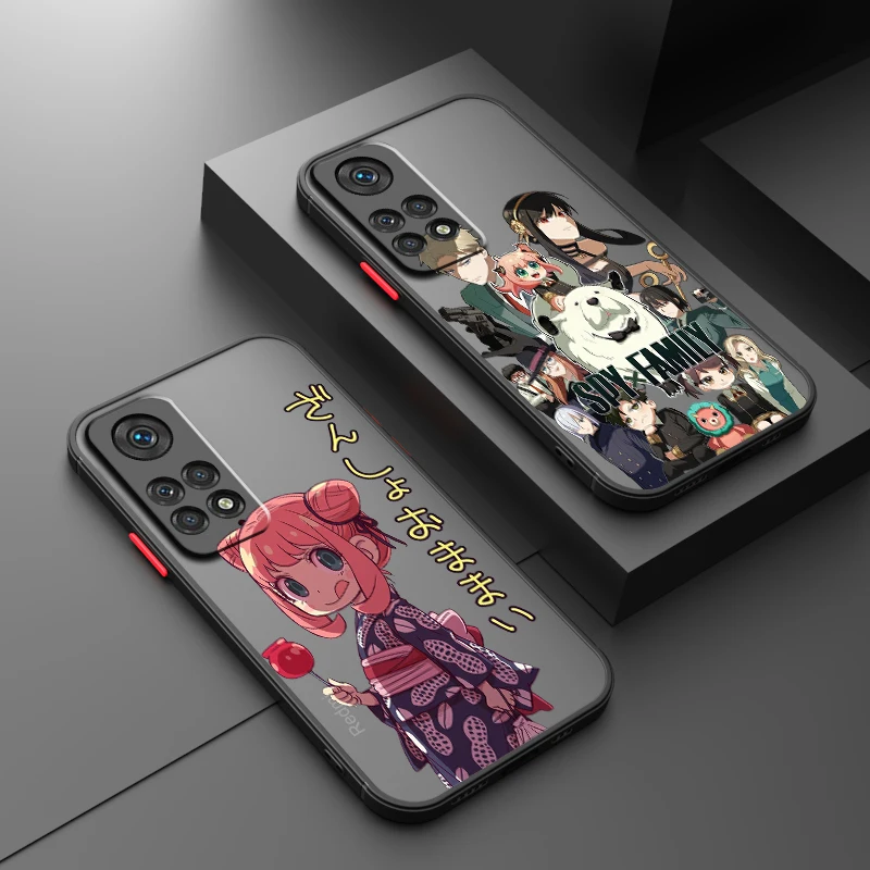 S-Spy G-Game Anya F-Forger Cartoon Frosted Translucent For Redmi 8 8A 9A 9C 9AT 9 9T 10X 10A 10C 10 11A 12C 12 13C 5G Funda