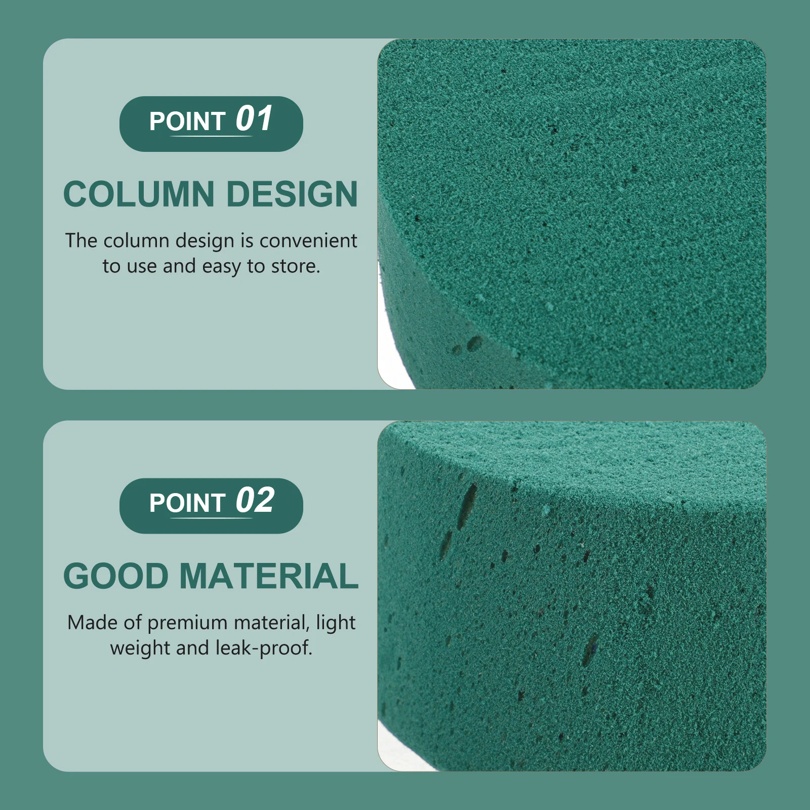 

6 pcs Round Column Flower Mud Strong Water Absorption For Wedding Party Decor Diy Floral Arrangement Accessories Plant Mud Bowl