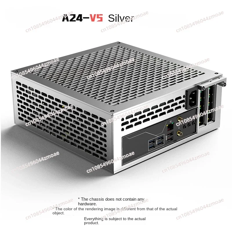 New 5-liter mini A24-V5 dual slot single display 1u power itx chassis, double-sided chamfering