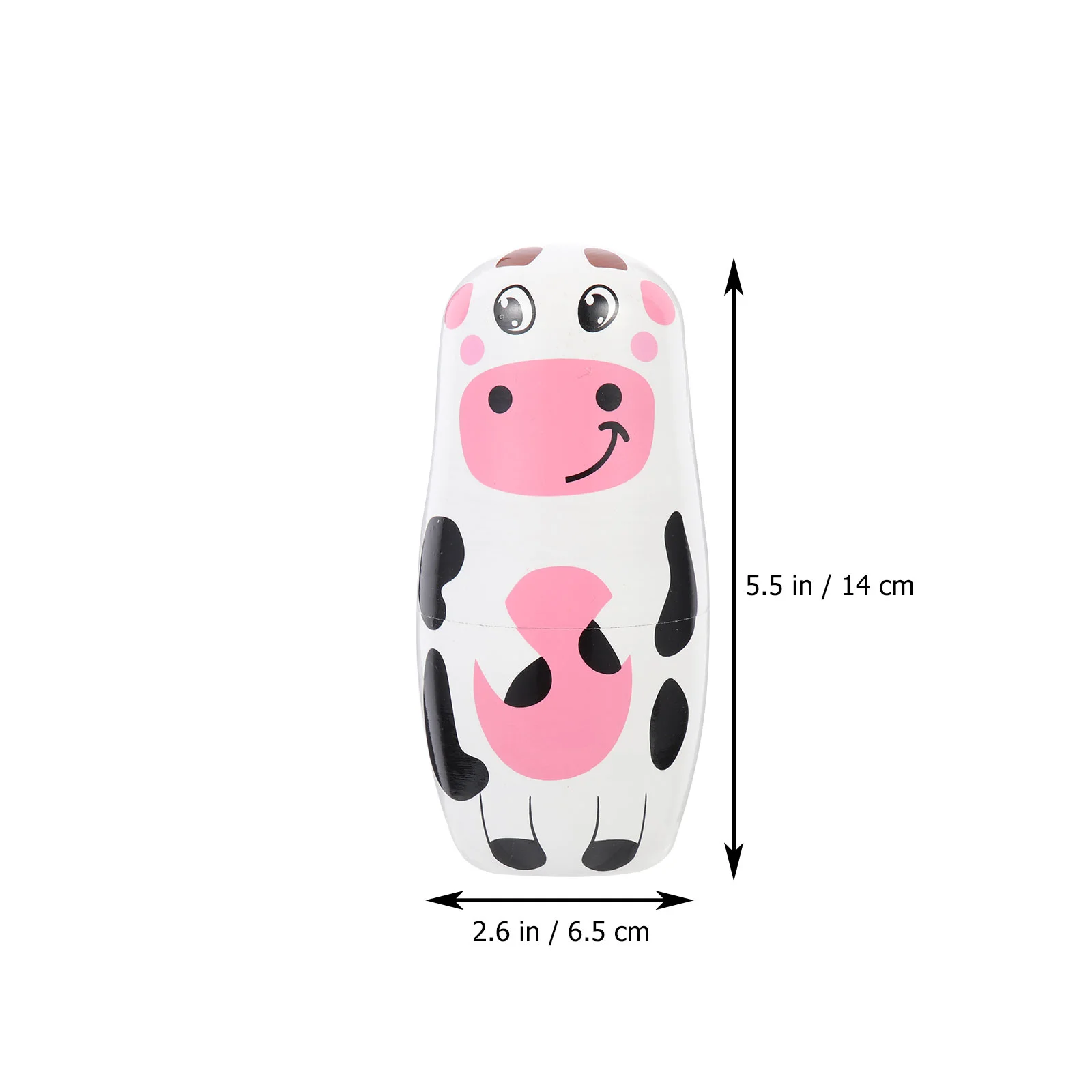 Cow Matryoshka Hand Drawing Dolls Russian Decor Wooden Stacking Nested Table Decoration Child