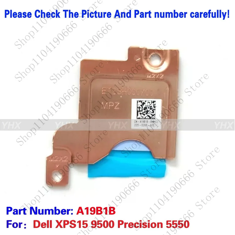 

bd New A19B1B For Dell XPS15 9500 Precision 5550 SSD Heatsink Bracket Caddy Holder.