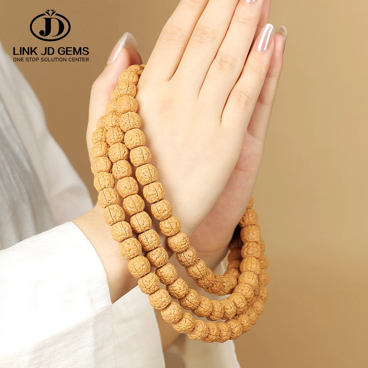 Small Vajrabodhi Multi-Layer Bracelet Beads Multi Wrap Meditation Prayer Beads Natural Bodhi Seed Worry Bead Jewelry