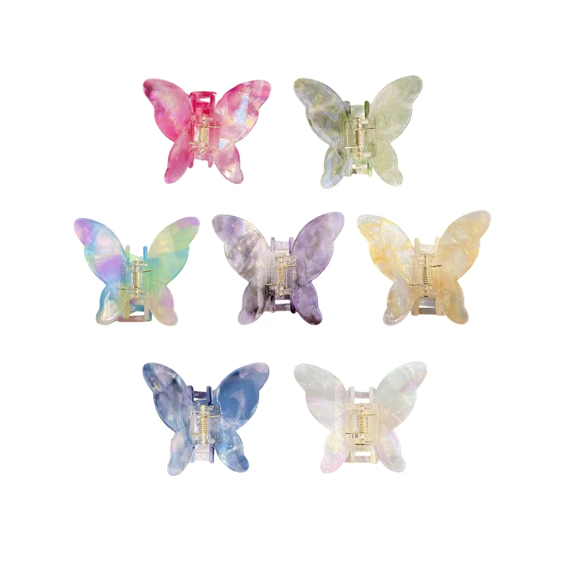 Super Mermaid Color Series~Korean FRANCE Butterfly Hair Grab Clip French Back of Head Disc Hairclip Shark Clip Medium