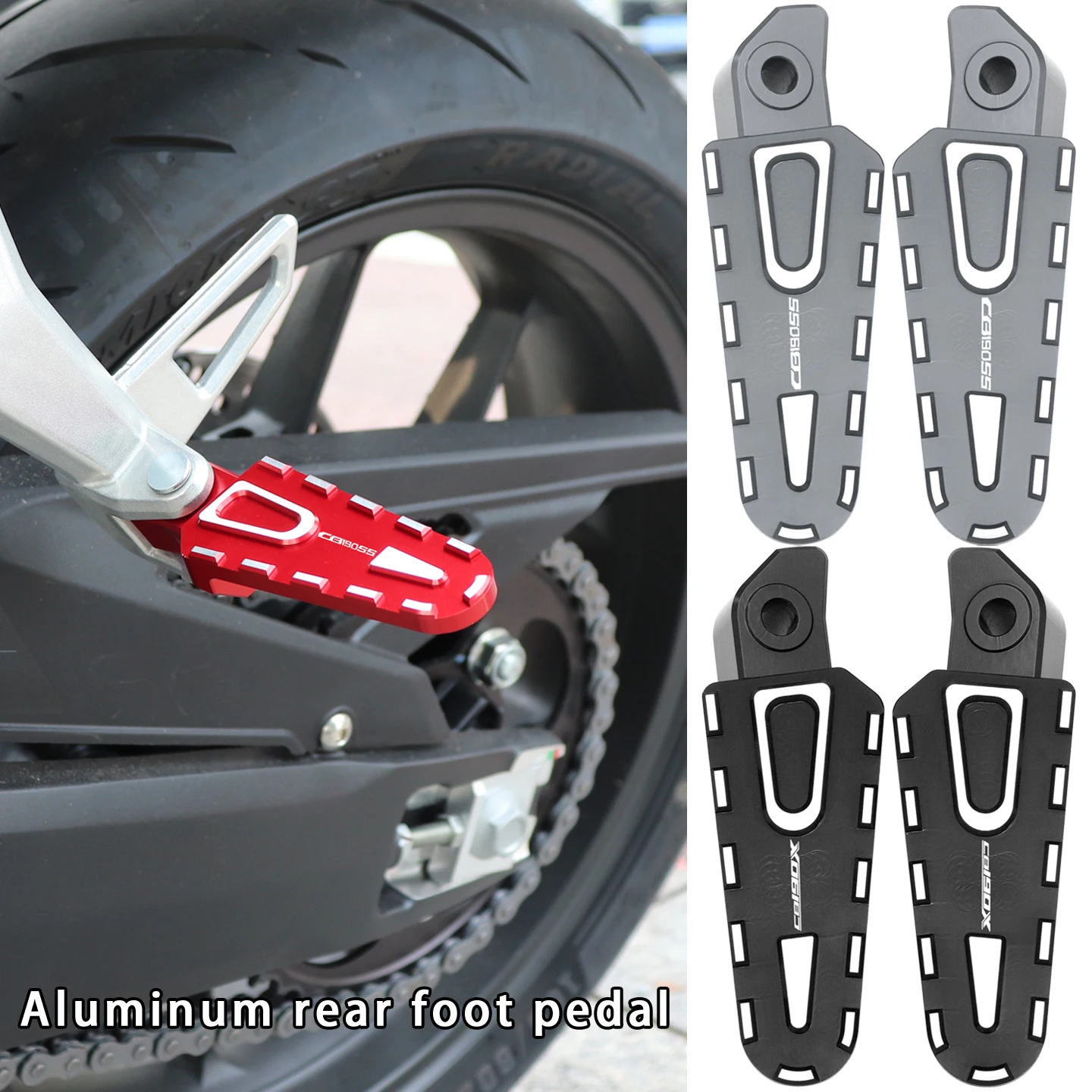 Motorcycle Accessories Back Footpegs Foot Pegs for Honda CBF190X CBF190R CBF190TR CB190SS CB190X CB 190X 190SS CBF 190R 190TR