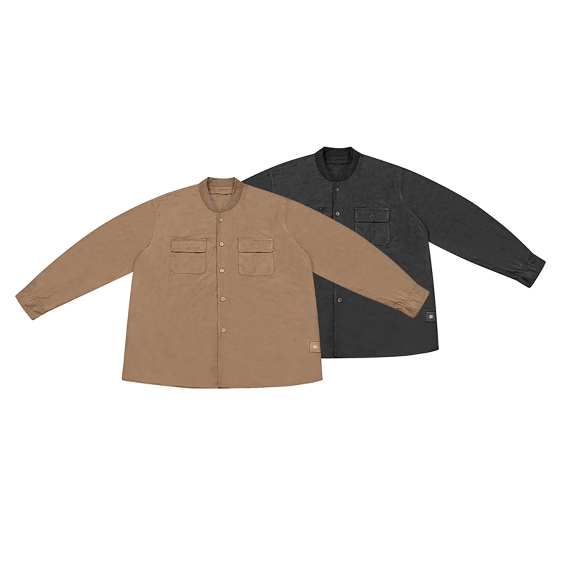 

New Arrival Men's 90s Retro Japanese Jacket 100% Cotton Button Closure Loose Baseball Collar Spring Autumn Cargo Outerwear