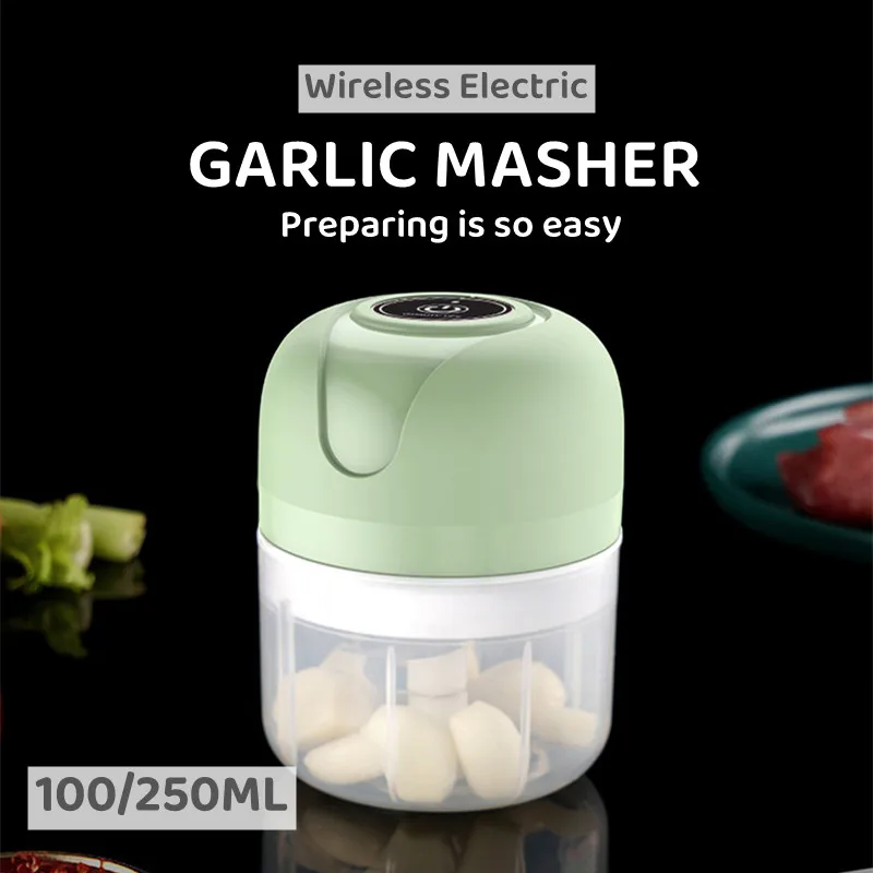 Electric Kitchen Chopper Garlic Masher Meat Grinder Mini Food Garlic Vegetable Chopper Crusher Rechargeable Food Processor