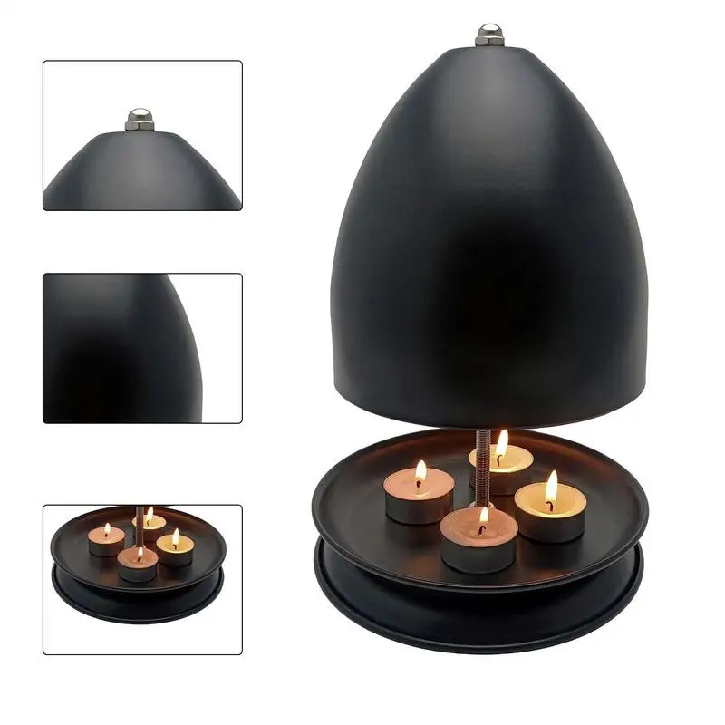 Tea Light Candle Heater Metal Tea Light Stove And Oven Large Space Candle Oven And Heating Holder Hand Warmer For Offices
