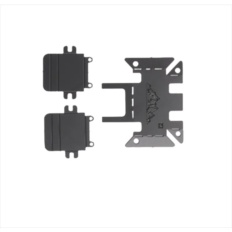 1/18 TRX4M-M modelo Universal coche de escalada protección inferior de Metal mejorada + dos huevos protección juego de tres piezas/negro