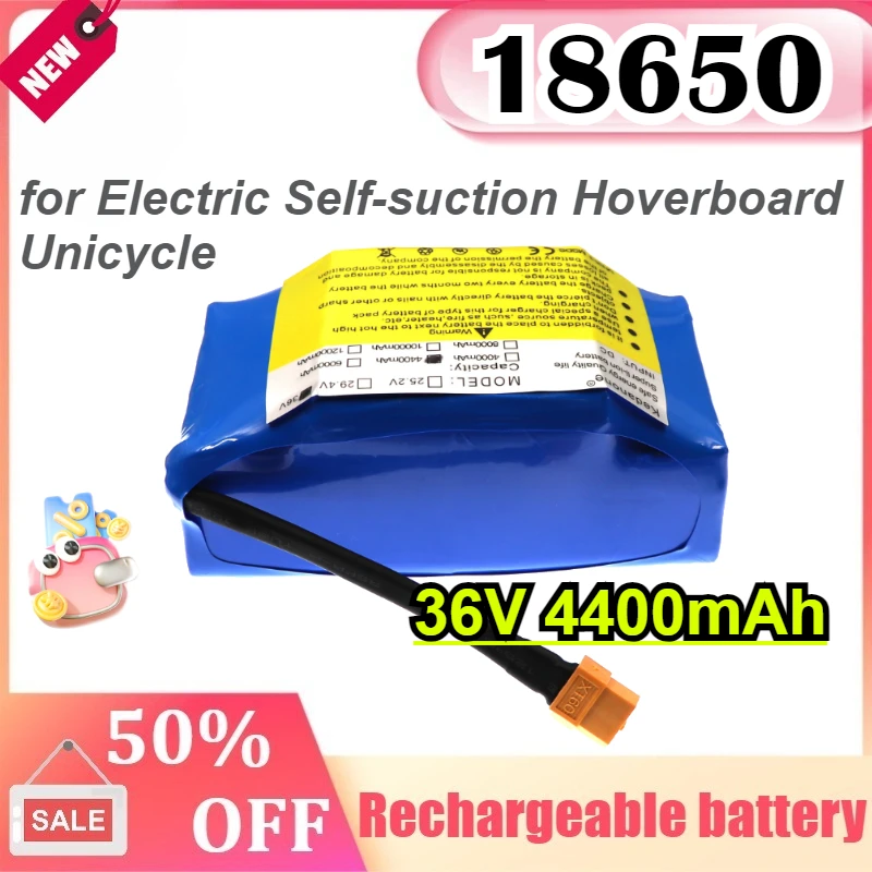 

36V Lithium-ion Rechargeable Battery 4400mAh/6800mAh Lithium-ion Battery for Electric Self-suction Hoverboard Unicycle