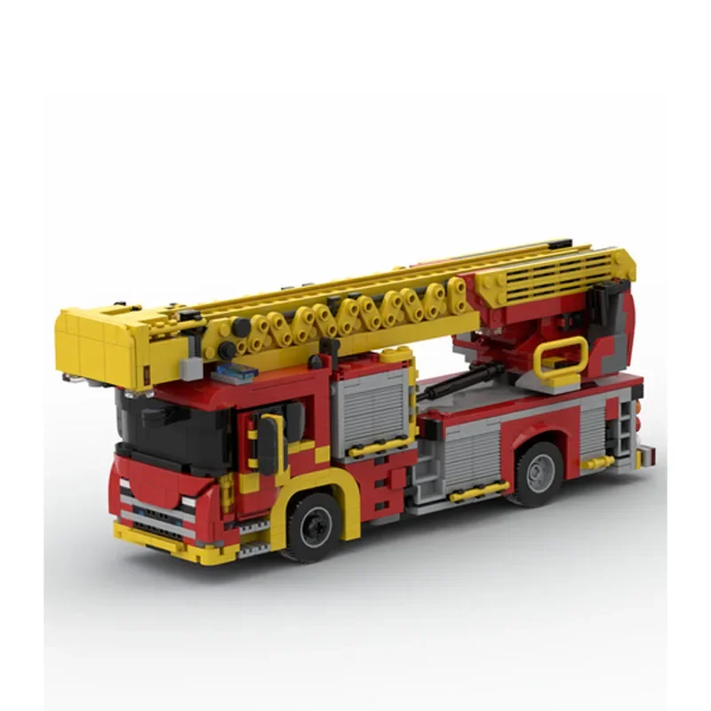 City Fire Brigade Rescue Truck Crane Fire Truck 1079 Pieces Building Block Toys DIY Christmas Gift Birthday Gift