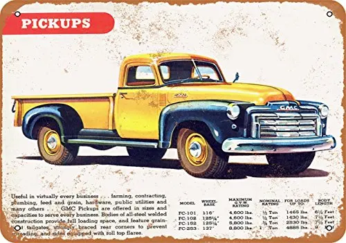 Wall-Color  Metal Sign - 1947 Pickup Trucks - Vintage Look