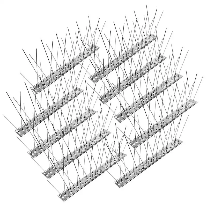 

Anti Bird Spikes 10 Set Fence Spikes Stainless Steel Scare Devices For Window Fence Balcony Porch Prevention And Security