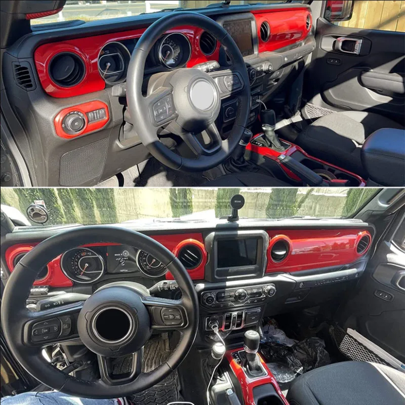 

Body Kits For Jeep Wrangler 2018-2024 Jl Gladiator Driver Rubicon Dash Trim Strip 6AB21SRRAA 6AB28SRRAD Steering Wheel