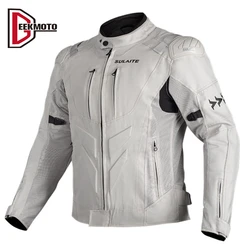 Motorcycle Jacket Summer Road Racing Clothing Riding Jacket Built In CE Protective Gear Breathable Motorcycle Equipment