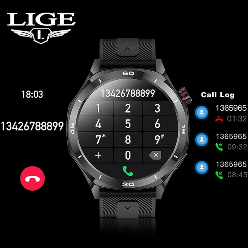 LIGE 2025 Watch For Men Smartwatch RollsTime Smart Watch Man Bluetooth Call GPS Tracker Waterproof Outdoor Sport Fitness Woman
