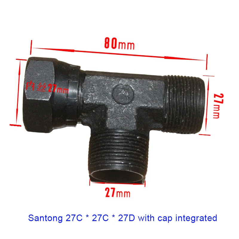 ท่อไฮดรอลิกของรถบรรทุกดัมพ์ข้อต่อทีข้อศอก 22C27C พร้อมอุปกรณ์เสริมท่อถ่ายน้ำมันน๊อต