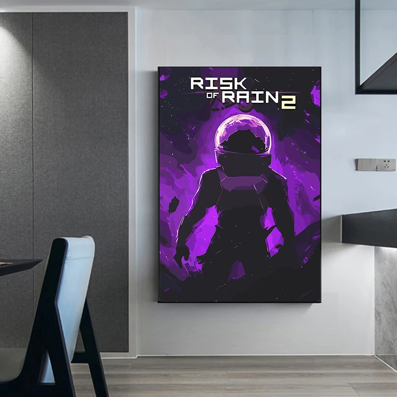 Game Risk of Rain 2 Poster Roguelik Game Prints Canvas Painting Risk of Rain Wall Art Pictures Home Living Room Game Decoration