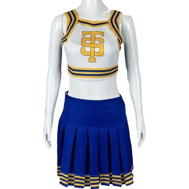 Tay Tay Cheerleader Uniform Girl TS Shake It Off Blue White Cheerleading Outfits Fan Concert Party Costume for Adult Party