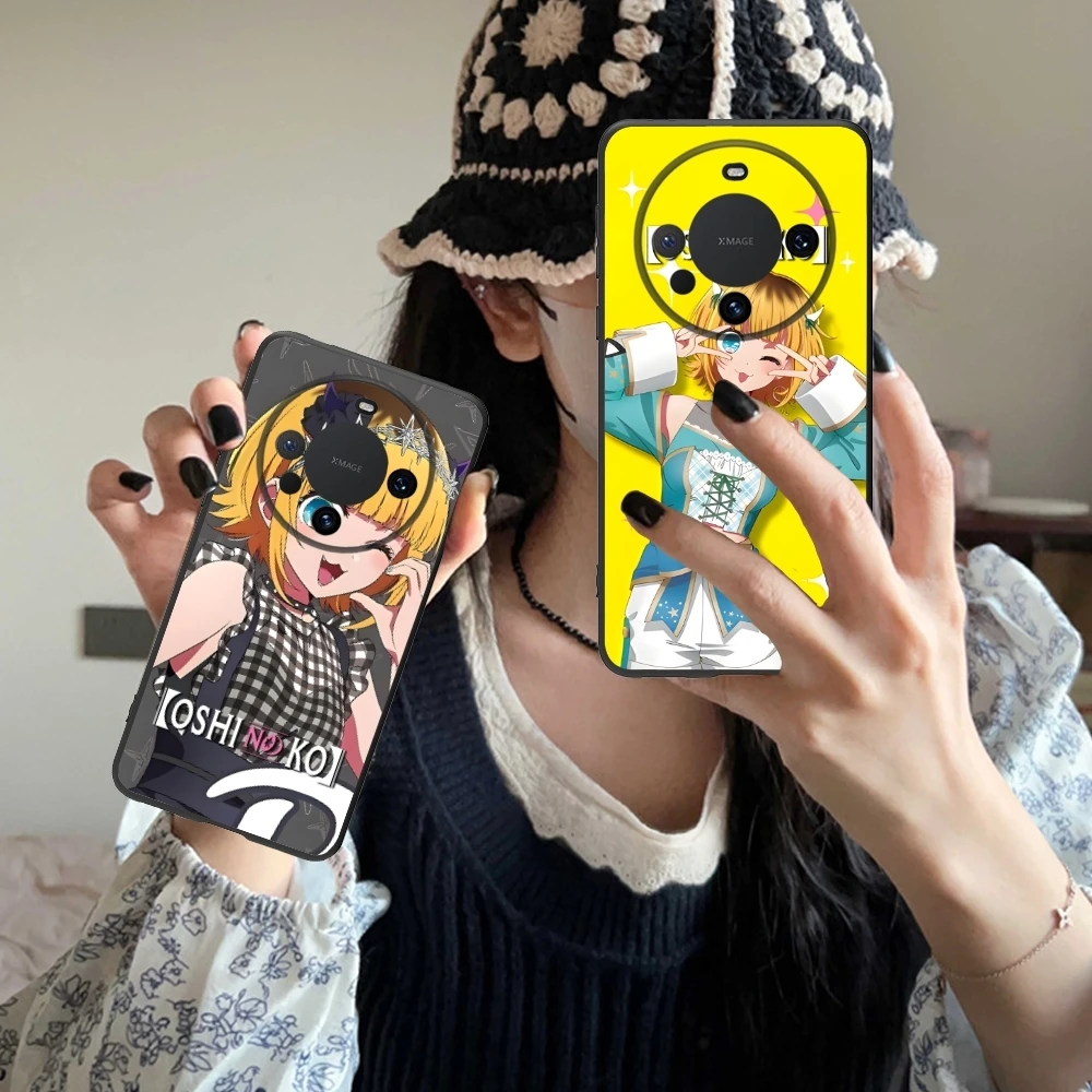 Oshinoko funda de teléfono móvil, carcasa suave negra para Huawei Mate 60 50 40 30 20 10 Pro Plus Lite E 5G