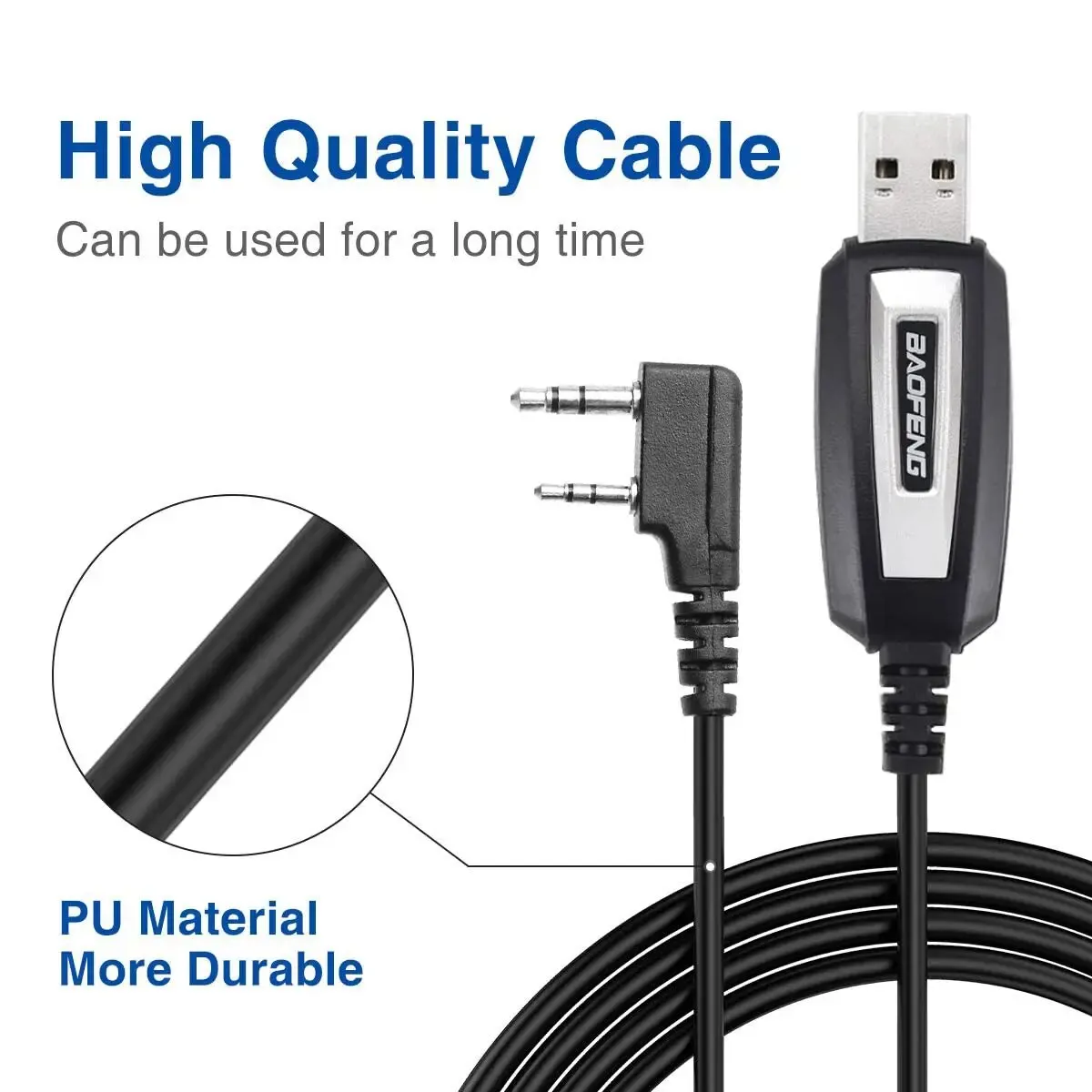 Cable USB de programación para radios Baofeng UV-5R y Quansheng UV-K5 - imagen 5