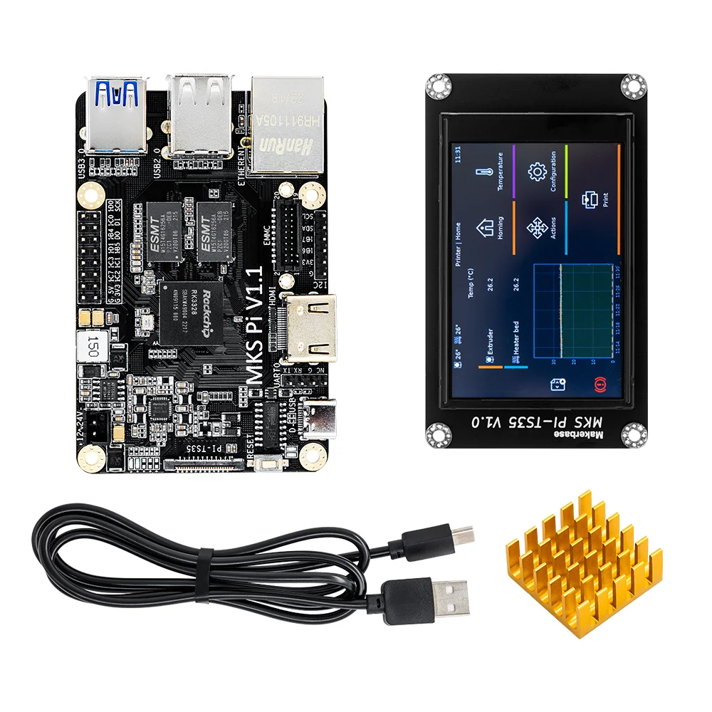 MKS PI Board Klipper Control Card MKS IPS50 5 Inch Capacitive Screen Makerbase Klipper TS35 Screen Display for Voron 3D Pinter