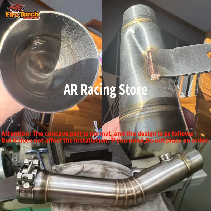 For Kawasaki ZX6R ZX 6R Ninja 636 2023 -2025 Years Motorcycle Exhaust Escape Modified Mid Link Pipe Connect Original Muffler