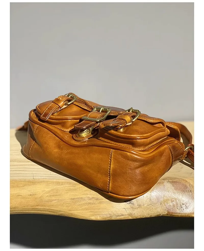 PNDME-Bolso de hombro con múltiples bolsillos para hombre y mujer, bandolera de piel de vaca auténtica, Estilo vintage, de lujo, para uso diario y