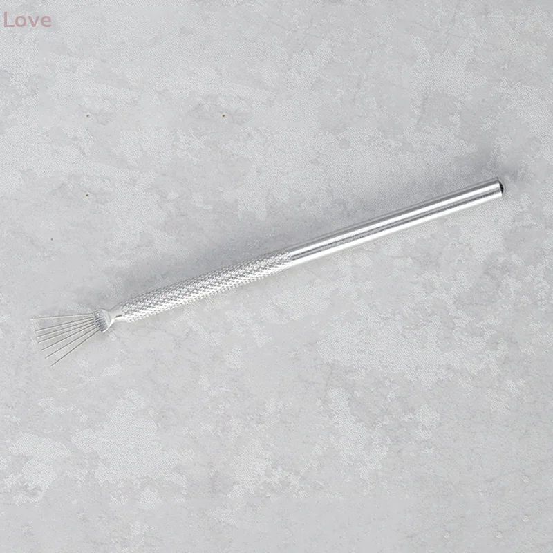 [L & P] متعددة الوظائف مسمار الفن خط اللوحة 7 دبوس القلم انحناء مقبض من الفولاذ المقاوم للصدأ مسمار الأشعة فوق البنفسجية هلام فرش رسم أدوات مانيكير