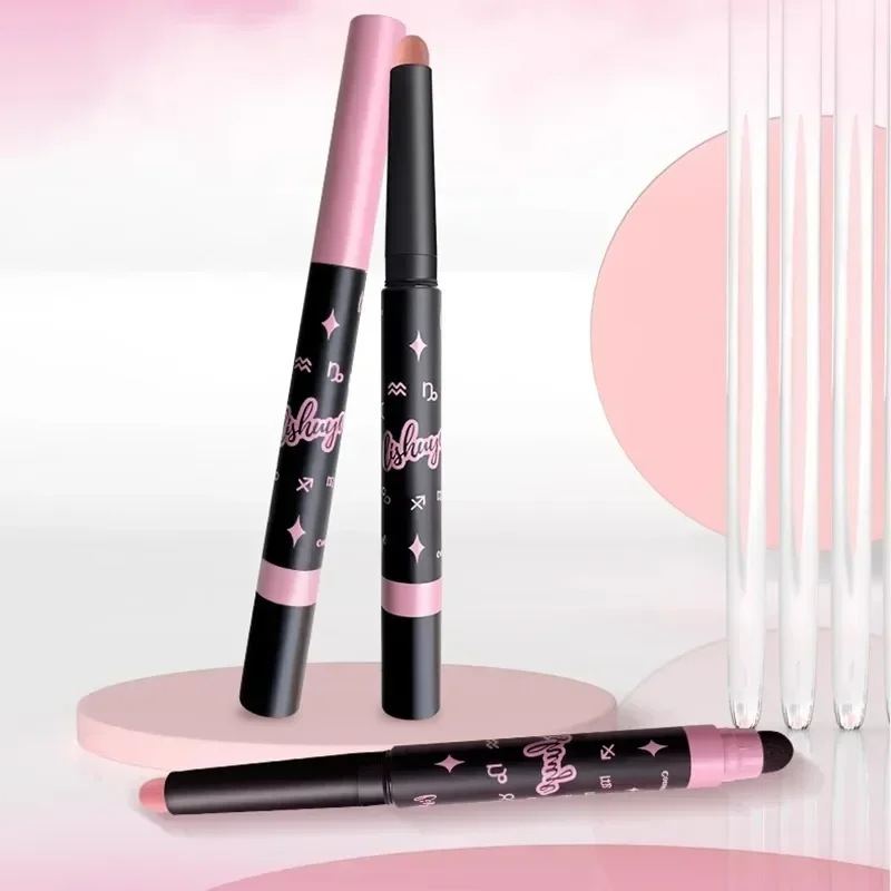 Li Shu Lazy Glitter Eyeshadow Pen Constellation Eyeshadow Stick Double Head Lie Silkworm Brighten Eye Makeup Beauty Cosmetics