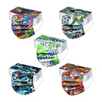 50Pcs Kids Face Mask Disposable 3 Ply Safety Face Mask 4-12 Children Face Mask Anti-Dust Meltblown Non-wove Mask Full Face
