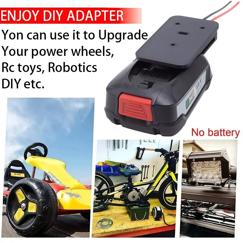 Adaptor baterai DIY kawat 14WG, adaptor DIY baterai Li-ion 18V Bosch, cocok dengan seri Li-ion 18V