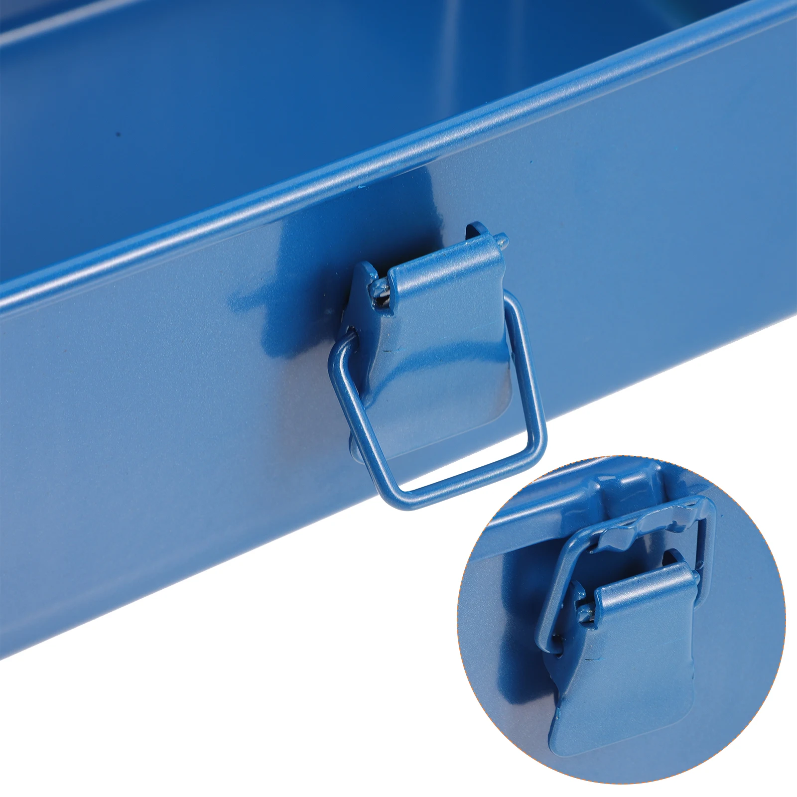 

190 Mini Blue Tool Box Durable Iron Storage Container for Small Tools Home Shop Car Heavy Duty Metal Toolbox High Rigidity Load