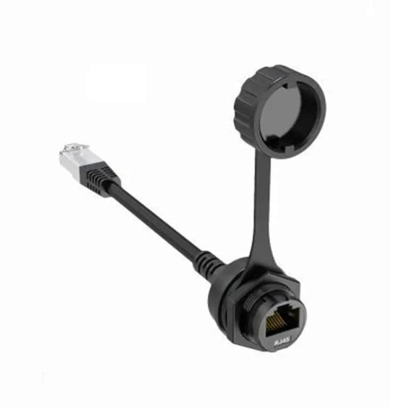 

AEF7-1 шт. RJ45 «папа-мама» водонепроницаемый удлинительный кабель 8P8C разъем Ethernet LAN удлинительный кабель для крепления на панели