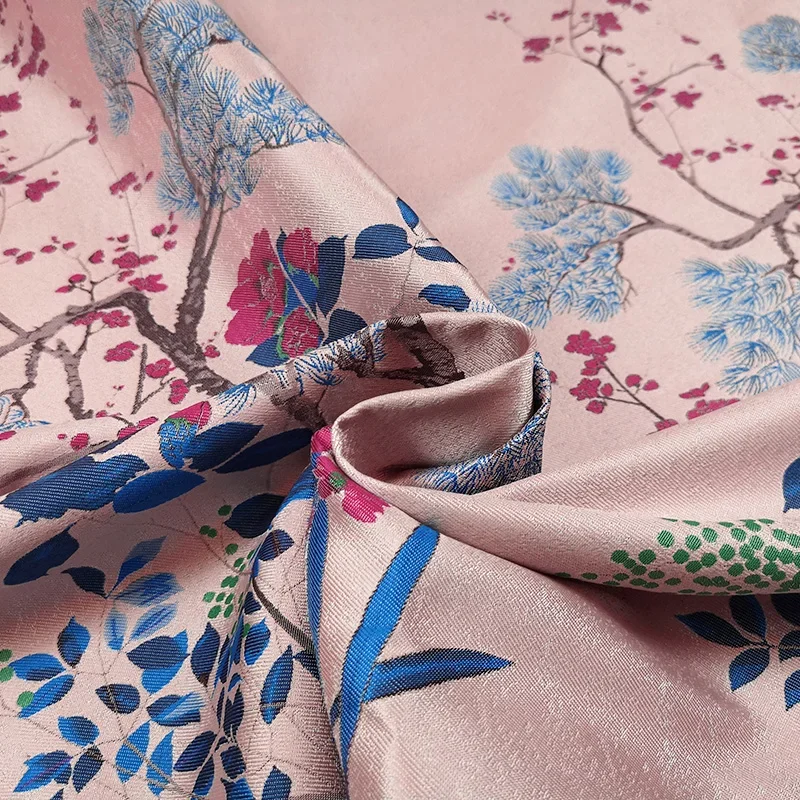 

Окрашенная в пряжу жаккардовая парчовая ткань, весна-осень для платья, ветровка, Cheongsam, одежда, ткань, материал, шитье своими руками по дворам