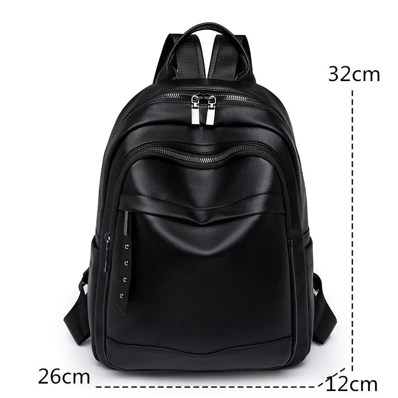 Casual Women Leather Backpack Designer Shoulder Bags For Women 2023 Back Pack School Bags For Teenage Girls Sac Mochila Feminina