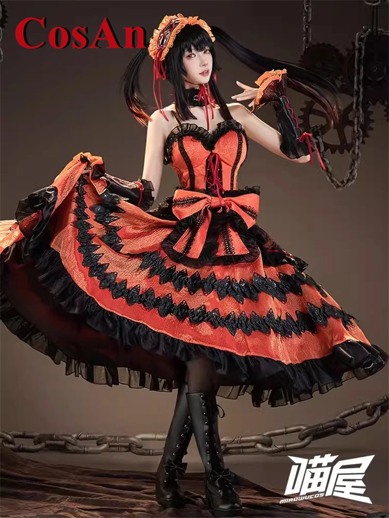 

CosAn Anime Date A Live Tokisaki Kurumi Cosplay Costume Gorgeous Sweet Uniform Dress Activity Party Role Play Clothing