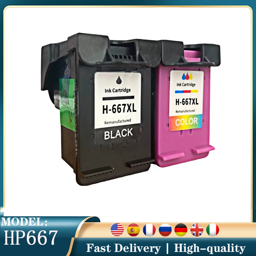 

Совместимый картридж для HP 667 667XL DeskJet Ink Advantage Series 1275 2374 2375 2376 2775, сменный картридж для принтеров