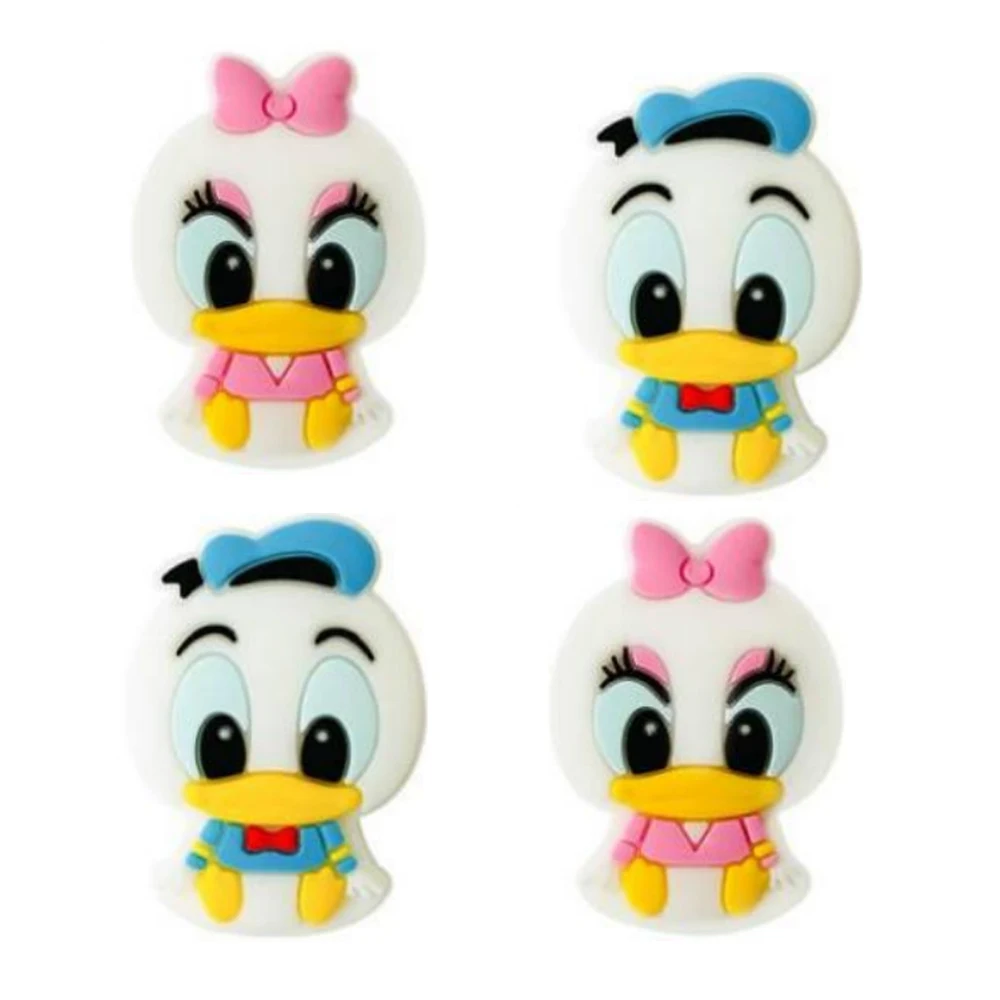10pcs Disney Mickey mouse focal Teether Jewelry Beads Food Grade Minnie mouse Silicone Beads For pen Pacifier Chain