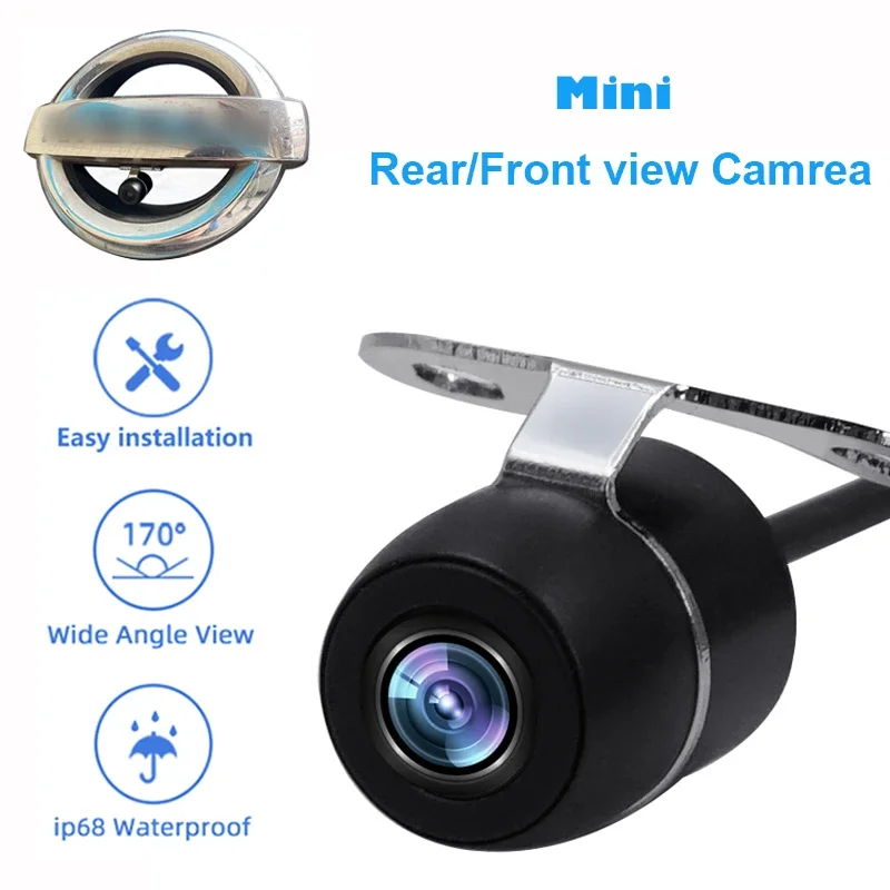 

Универсальная 12-миллиметровая мини-камера заднего вида для автомобиля, камера заднего вида для автопарковки, камера заднего вида ночного видения, водонепроницаемая, настраиваемая, вид спереди