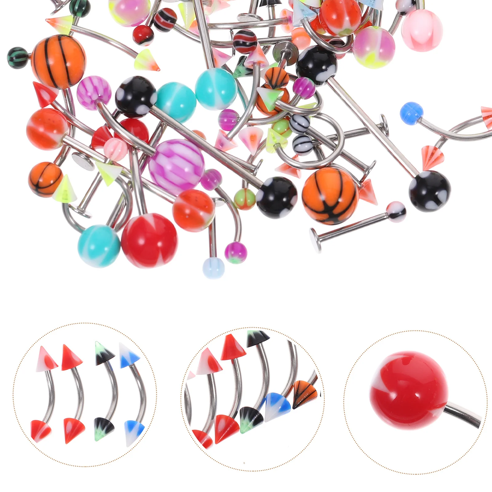 

Piercing Jewelry Set Nose Rings Navel Accessories Kit Assorted Body Decoration Abs Creative