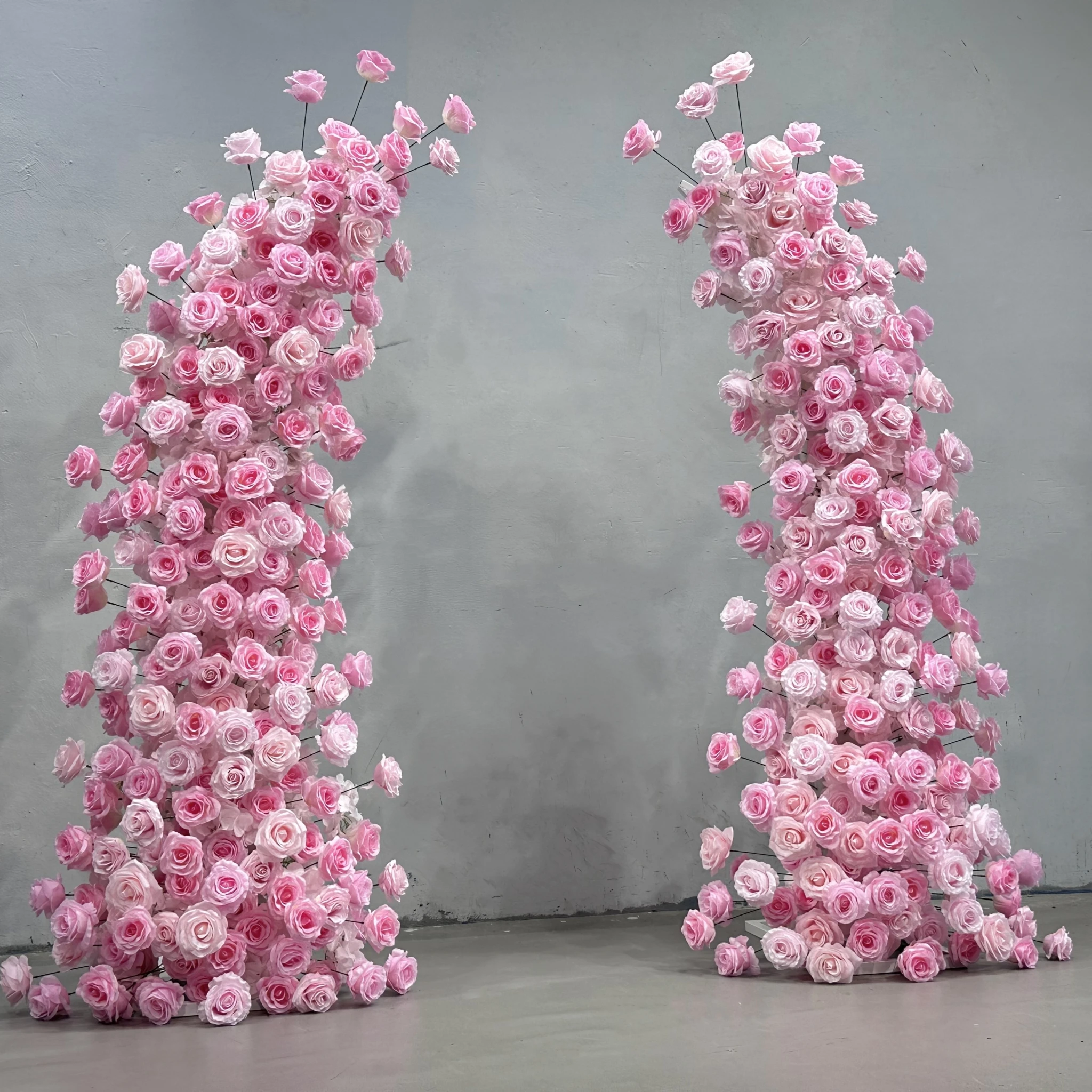 

High Quality Artificial Flowers Pink Flower Arch Wedding Arch Backdrop For Wedding Decoration