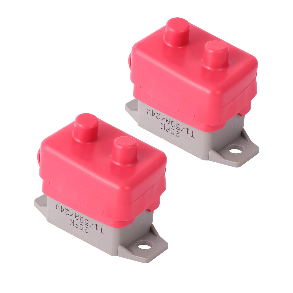 

2pcs 50A 12V 24V Automatic Reset Circuit Breaker Stud Bolt Type Overcurrent Protection For Vehicle Boat Reusable