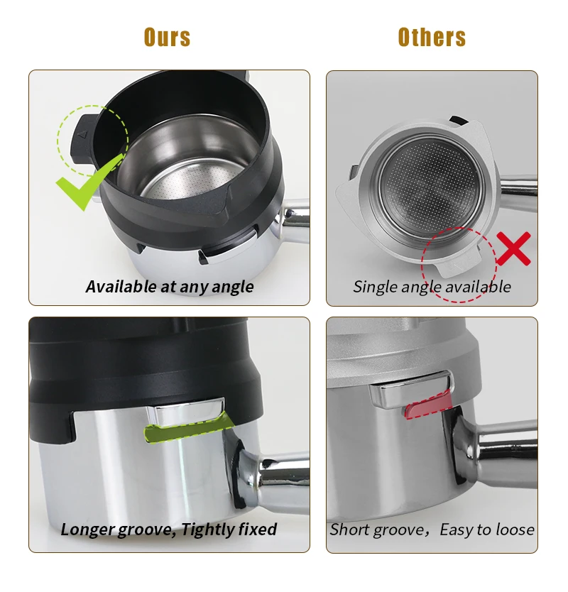 54mm Coffee Powder Receiving Dosing Ring Aluminum Alloy Loop Breville 8 Series Coffee Machines Funnels Accessories Barista Tools