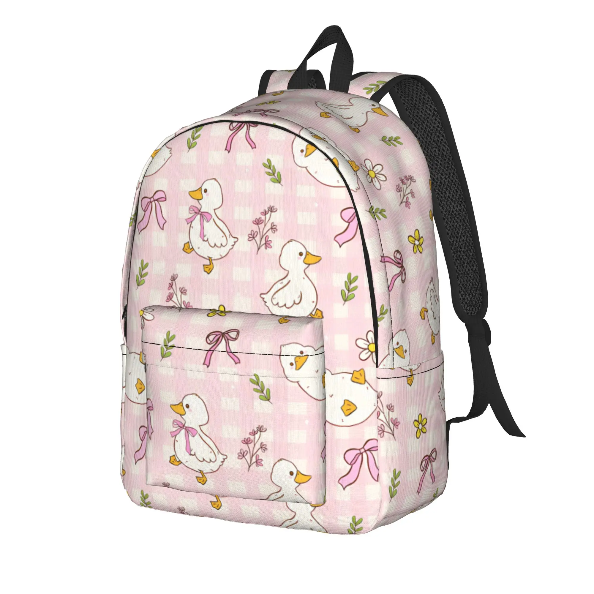 Cute Spring Cottagecore Goose Backpack  Female Polyester College Backpacks Durable Cool High School Bags Rucksack